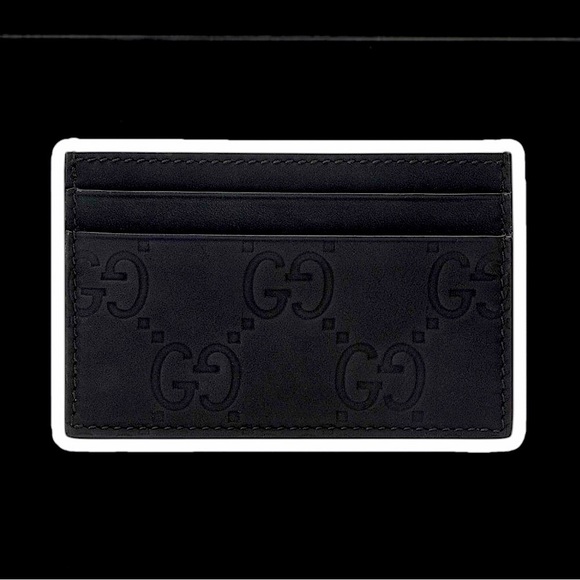 Authentic Gucci Black Rubber Effect Card Holder+COA - Picture 6 of 9